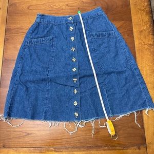 Vintage Distressed Feruccio Denim Skirt Size Small